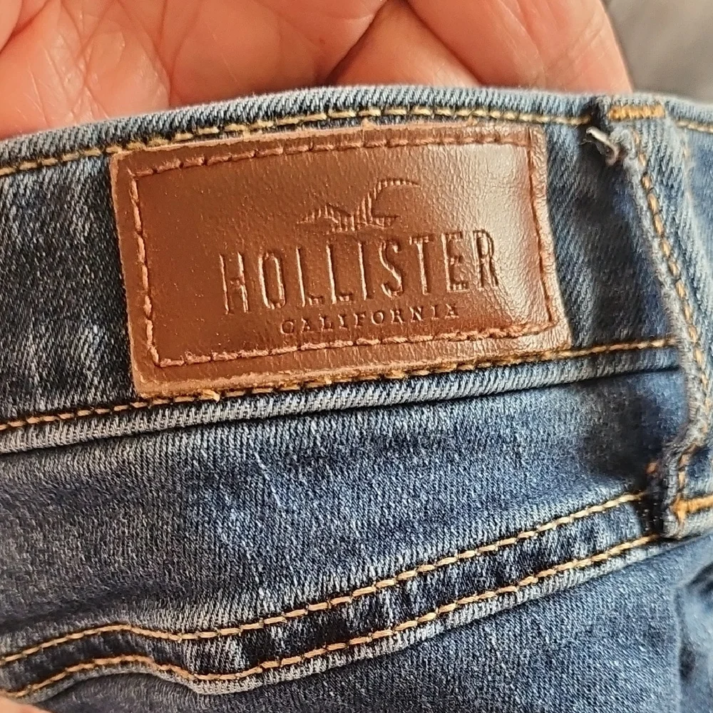 Hollister Mid Rise Super Skinny Blue Denim Jeans - Picture 4 of 10